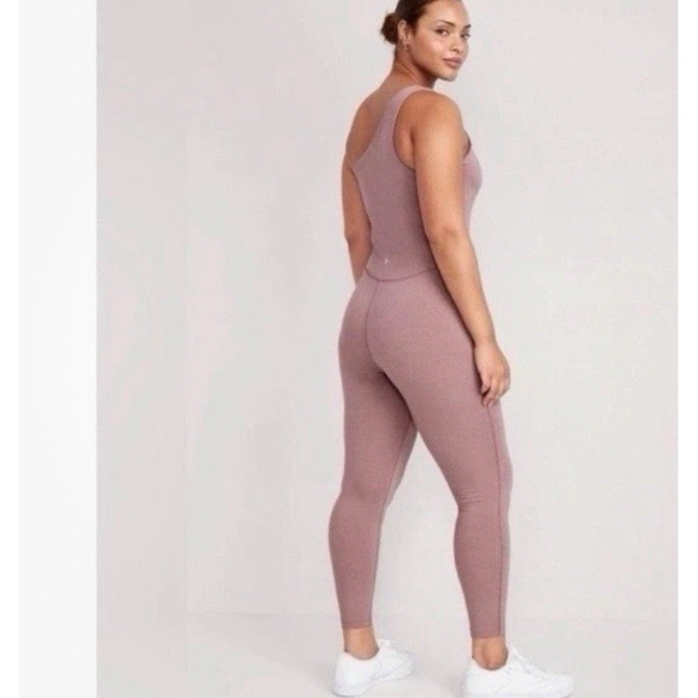 Old Navy Powerchill Lark Pink One Shoulder Full Length Athletic Jumpsuit Size XS